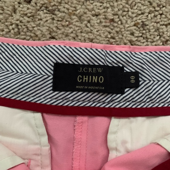 J CREW PINK CHINO SHORT 3” INSEAM SIZE 0 - Picture 3 of 3